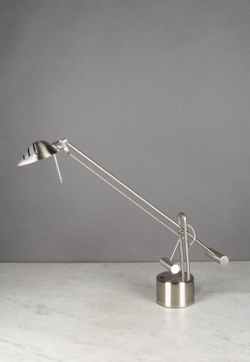 Nickel Counterweight Halogen Desk Lamp