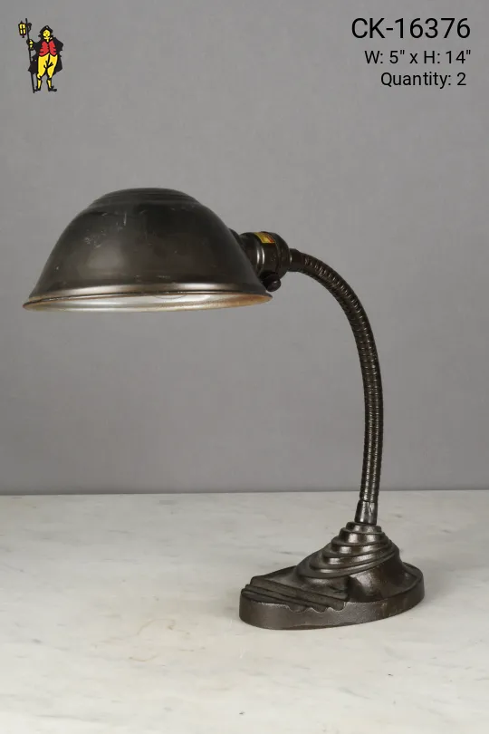 Bronze Mid Century Gooseneck Desk Lamp
