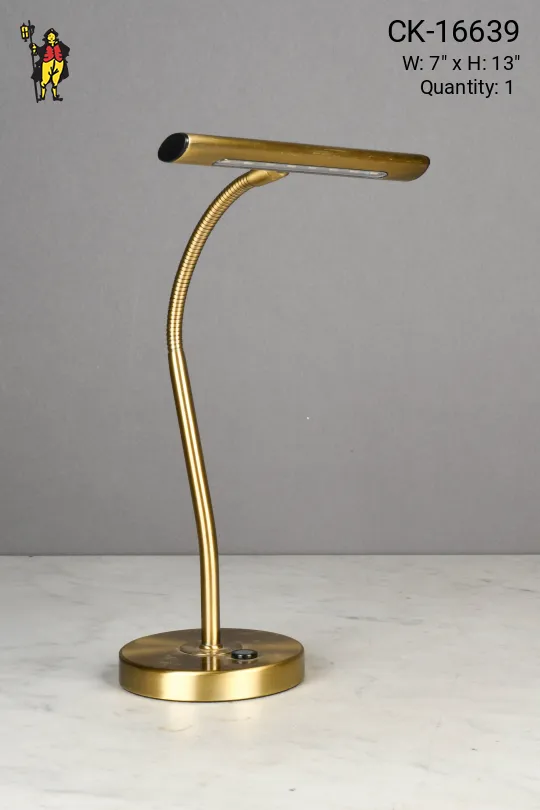 *LED* Brass Gooseneck Desk Lamp
