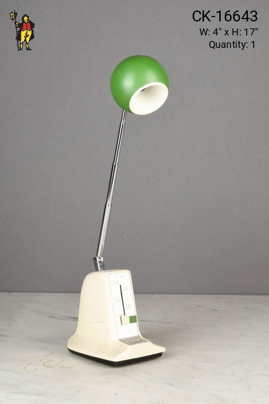 Green Round Shaded Mid Century Desk Lamp