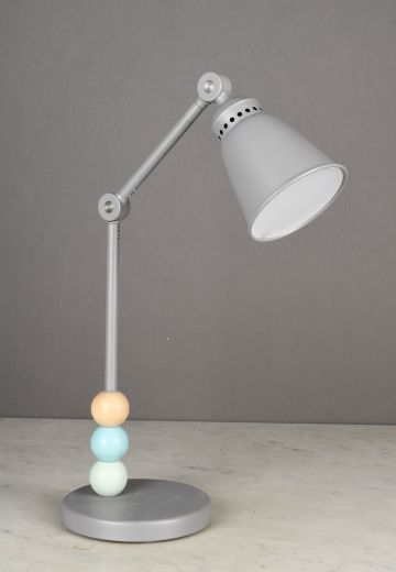 Gray Metal Shaded Modern Desk Lamp