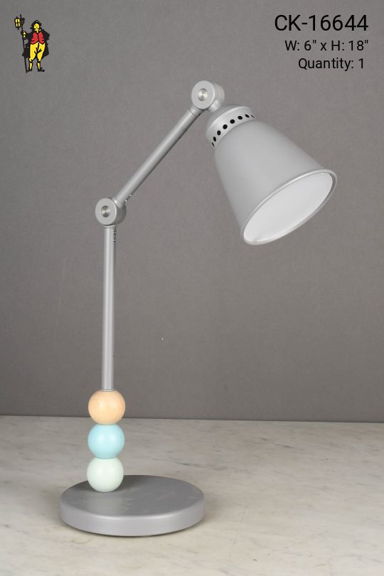 Gray Metal Shaded Modern Desk Lamp