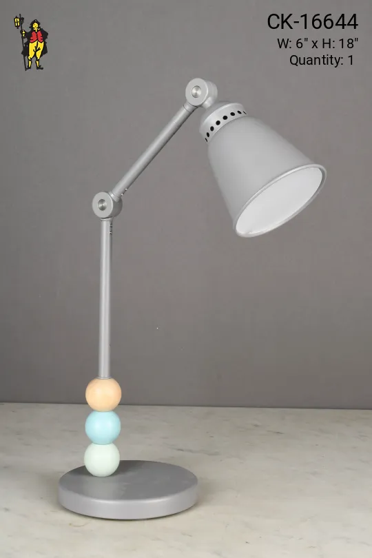 Gray Metal Shaded Modern Desk Lamp