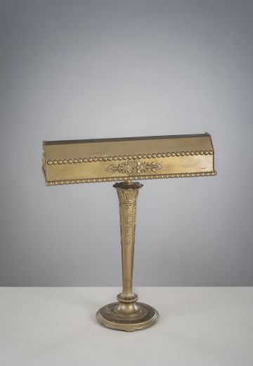 Antique Bronze Tole Desk Lamp