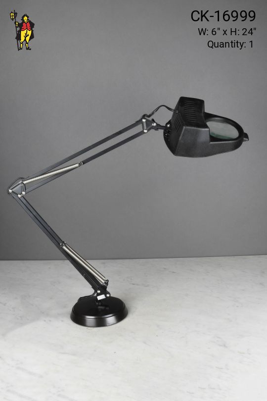 Black Magnifying Glass Desk Lamp