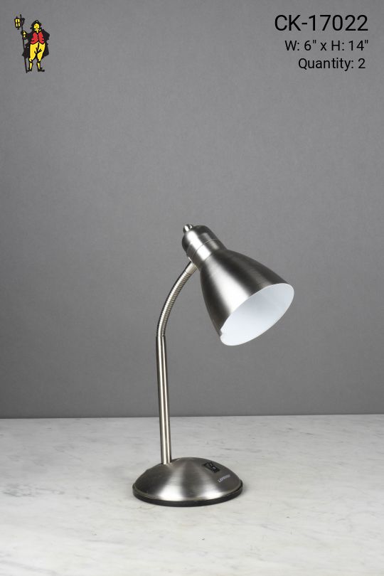 Simple Nickel Gooseneck Desk Lamp