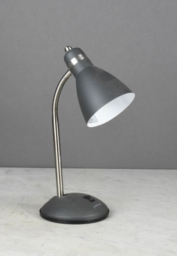 Gray Simple Gooseneck Desk Lamp