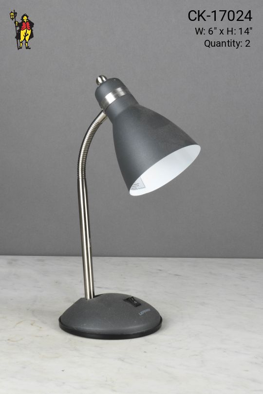 Gray Simple Gooseneck Desk Lamp