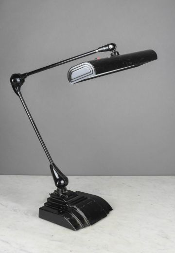 Black Oversize Adjustable Fluorescent Desk Lamp
