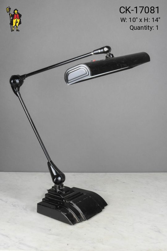 Black Oversize Adjustable Fluorescent Desk Lamp