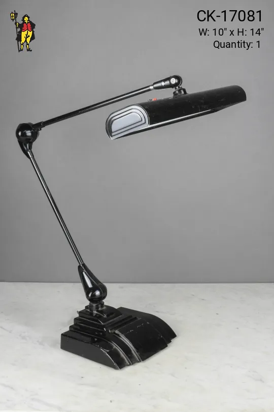 Black Oversize Adjustable Fluorescent Desk Lamp
