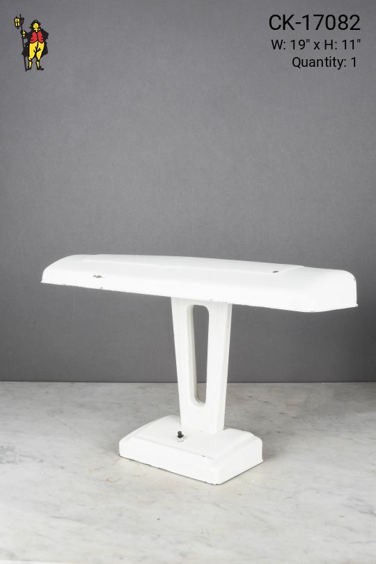 Painted White Industrial Metal Desk Lamp