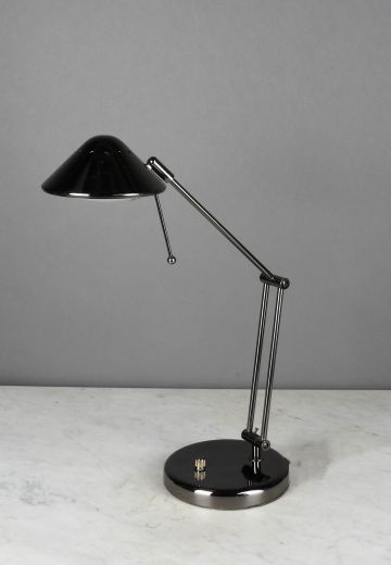 Polished Black Modern Desk Lamp