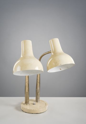 Mid-Century Two Light Table Lamp