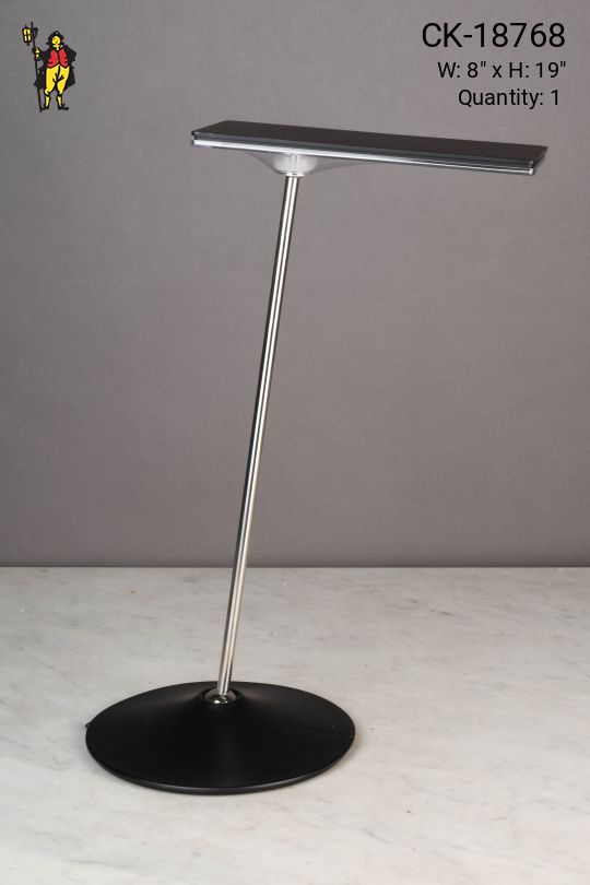 Black Contemporary Adjustable Desk Lamp (Single LED Strip Ready for Camera)