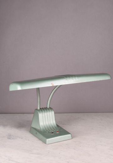 Green Mid Century Fluorescent Desk Lamp