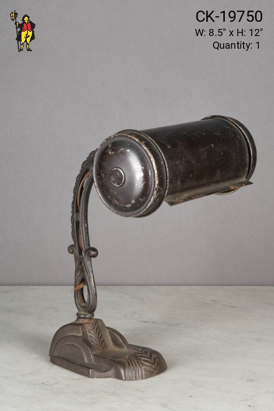 Bronze Adjustable Art Deco Desk Lamp