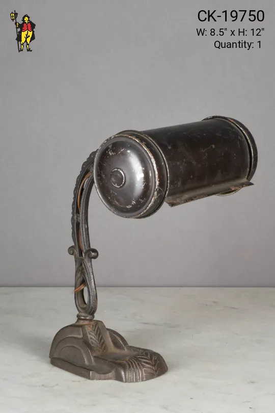 Bronze Adjustable Art Deco Desk Lamp