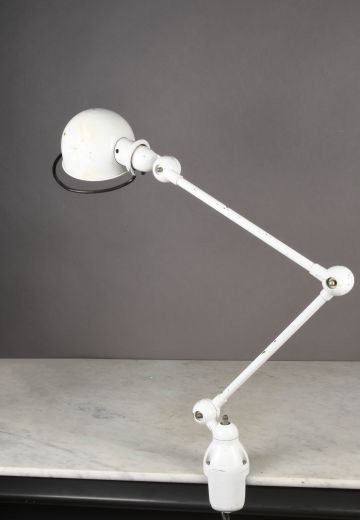 White Adjustable Clamp Desk Lamp
