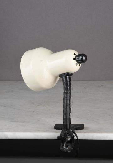 Off White Small Clamp Gooseneck Lamp