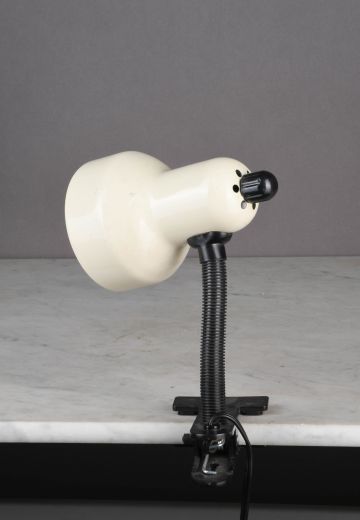 Off White Small Clamp Gooseneck Lamp