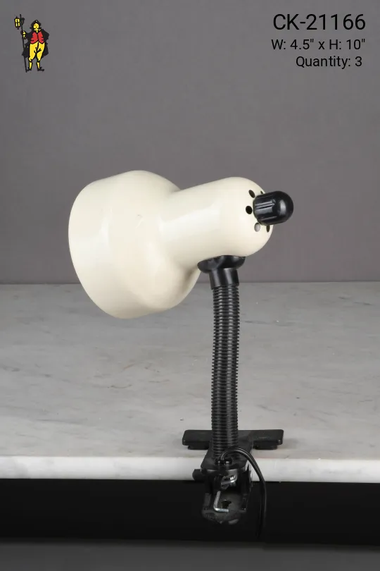 Off White Small Clamp Gooseneck Lamp