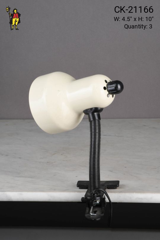 Off White Small Clamp Gooseneck Lamp