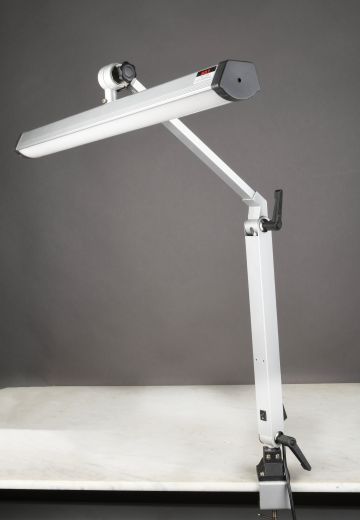 Nickel LED Articulating Clamp Desk Lamp