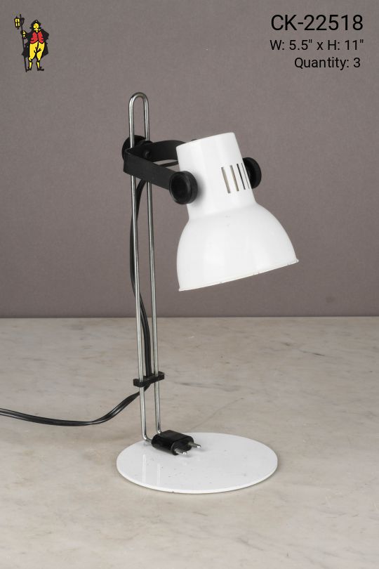 Small White Adjustable Task Lamp
