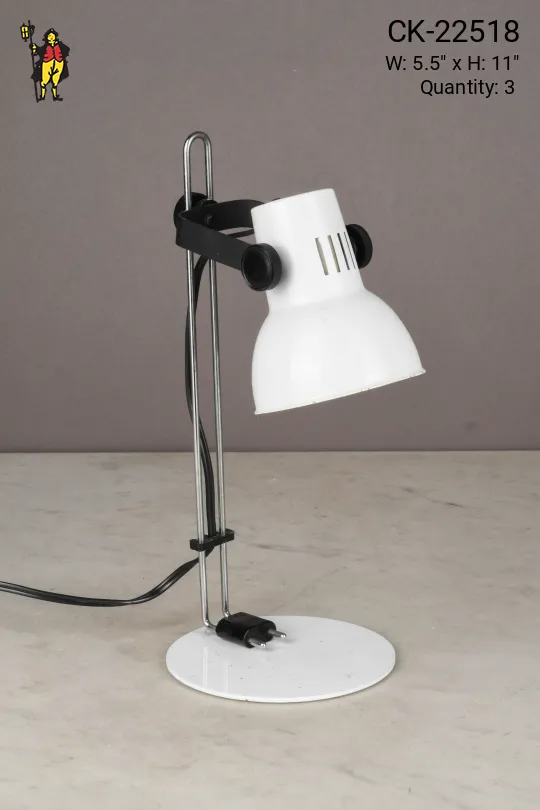 Small White Adjustable Task Lamp