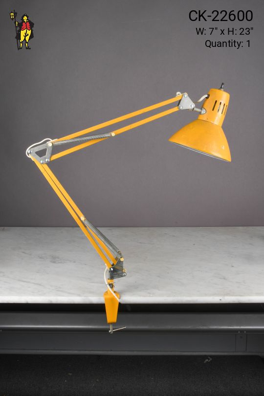 Yellow Clamp Adjustable Desk Lamp