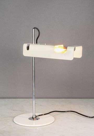 White Metal Shaded Desk Lamp