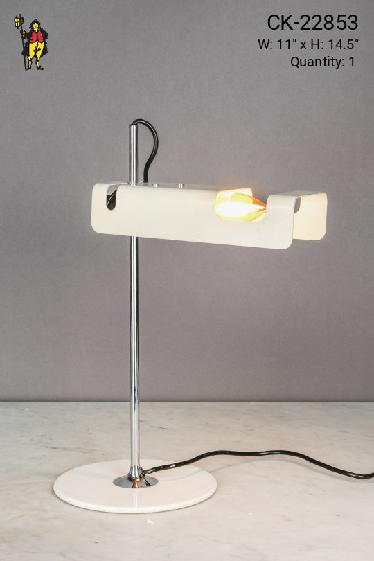 White Metal Shaded Desk Lamp