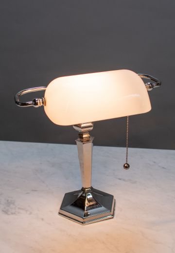 Silver Banker's Lamp