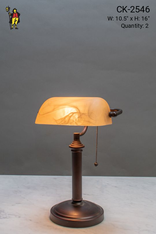 Bronze Banker's Lamp