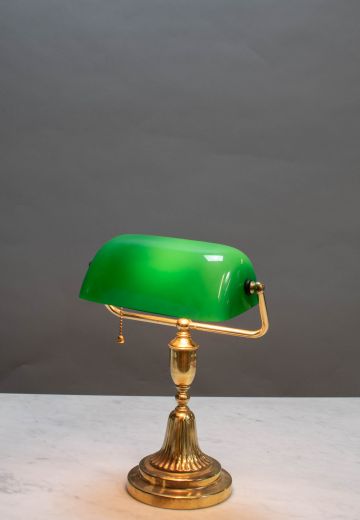 Brass Banker's Lamp