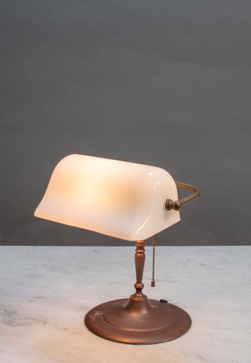 Bronze Banker's Lamp