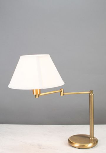 Swing Arm Brass Table Lamp