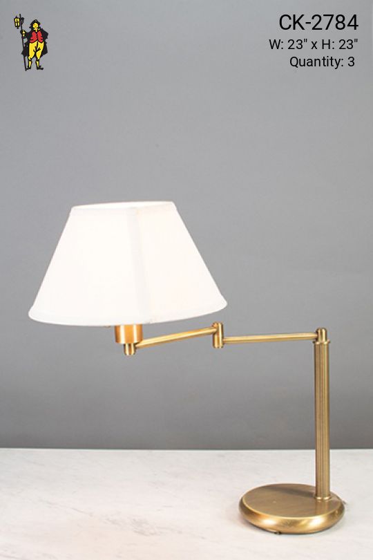Swing Arm Brass Table Lamp