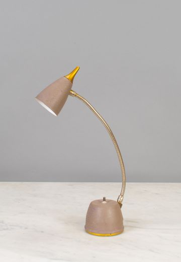 Adjustable Mid-Century Brown Desk Lamp