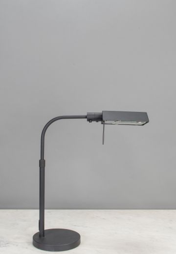 Adjustable Black Halogen Desk Lamp