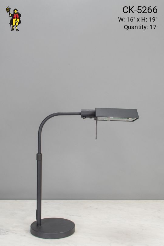 Adjustable Black Halogen Desk Lamp
