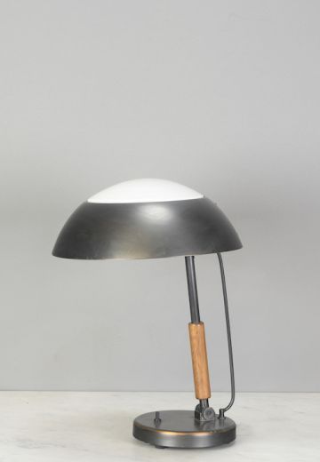 Post Modern Wood Accented Desk Lamp