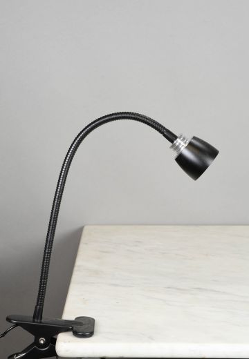 *LED* Black Clip On Adjustable Desk Lamp