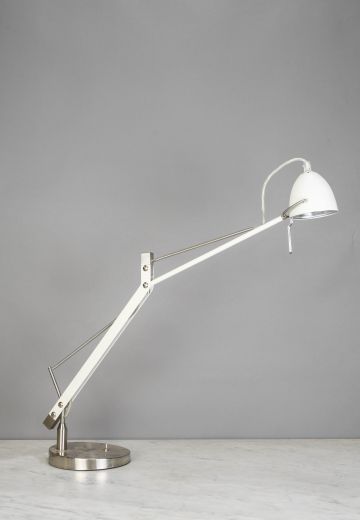 Adjustable Halogen White Desk Lamp