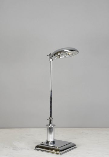 Chrome Adjustable Halogen Desk Lamp