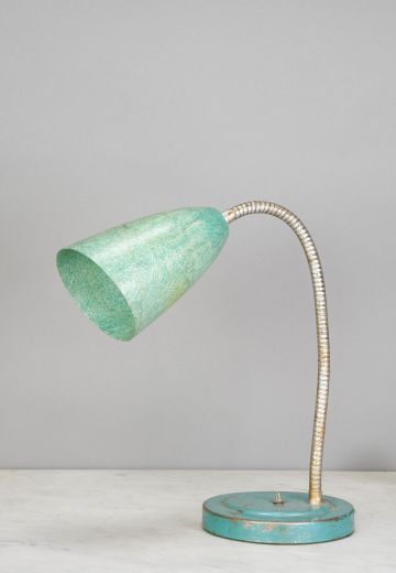 Green Shaded Gooseneck Desk Lamp