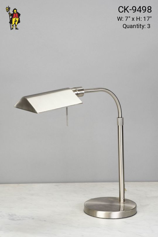 Adjustable Nickel Halogen Desk Lamps