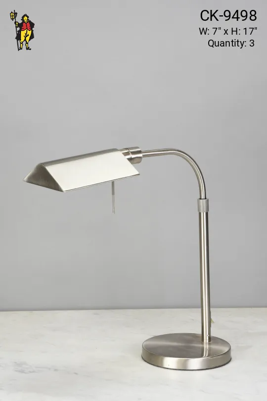 Adjustable Nickel Halogen Desk Lamps