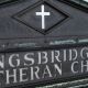 Bronze Electrified Gothic Church Sign #1